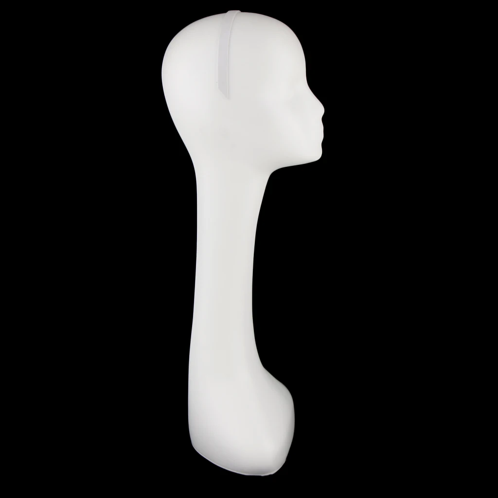 

Female Mannequin Head Hair Wig Hat Jewelry Scarf Display Model Manikin White 22 inch Tall