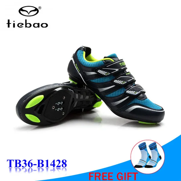 TIEBAO/велосипедная обувь; обувь для шоссейного велосипеда; zapatillas hombre bisiklet; женская обувь для спортивного спорта; Мужская гоночная обувь для шоссейного велосипеда; sapatilha ciclismo - Цвет: blue shoes