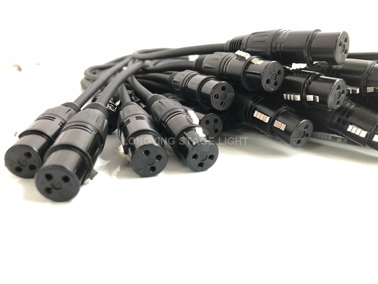 ; набор из 10 шт./лот 1 м-10 м DMX кабель Dmx512 сценическое освещение 3 контактный разъем сценическое освещение оборудование для диджея, Марка DMX