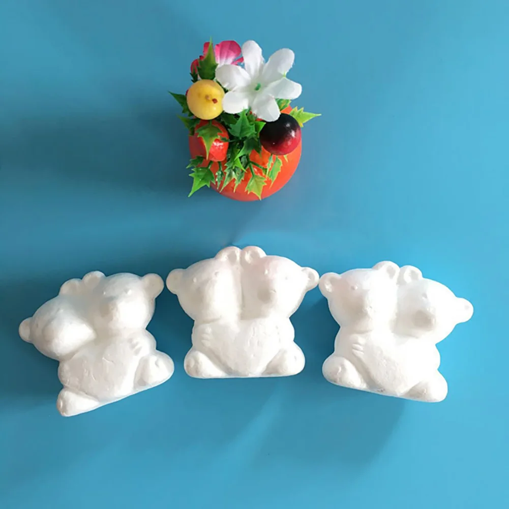 2 шт. пенопластовые животные двойной медведь (цветы в комплект не входят) поделки