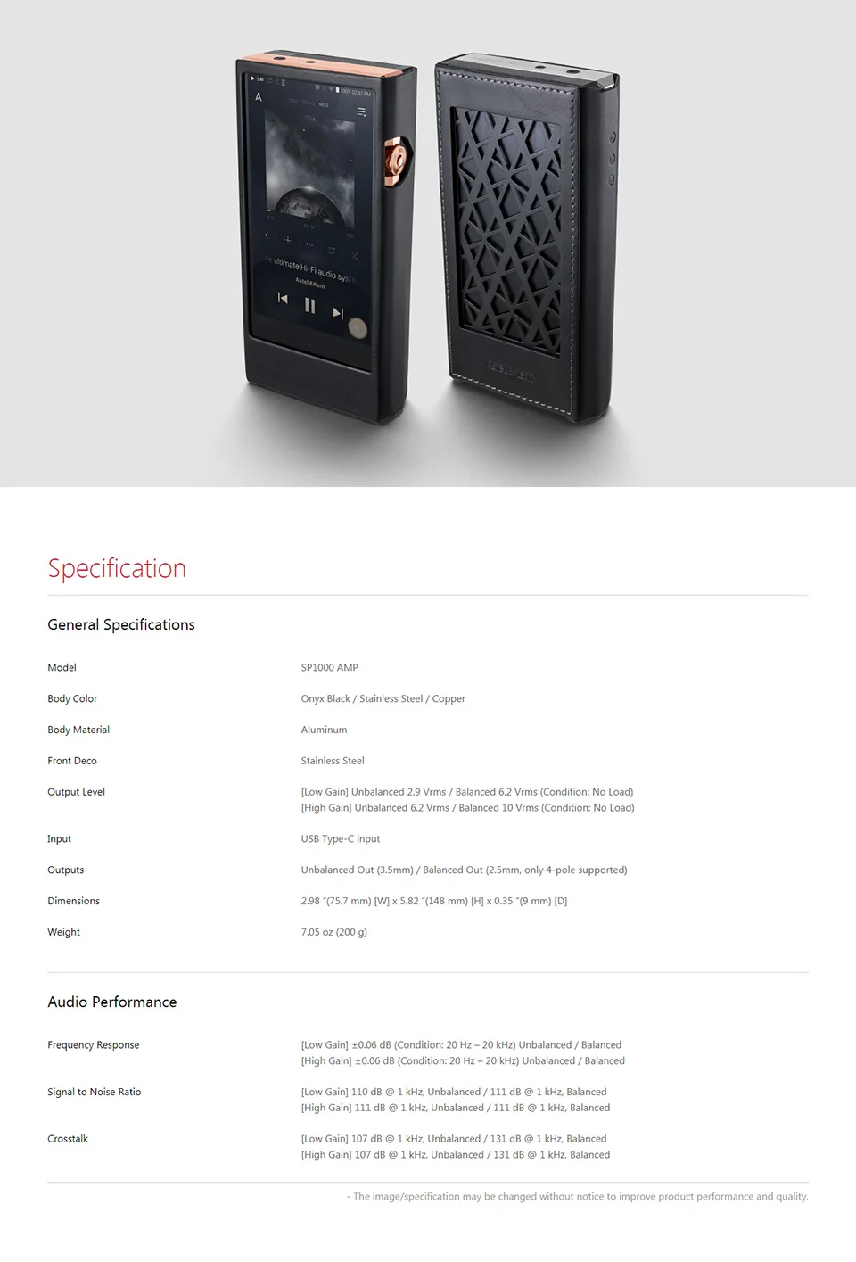 IRIVER Astell& Kern SP1000 усилитель наушников для A& Ultima SP1000 портативный музыкальный плеер Новые поступления