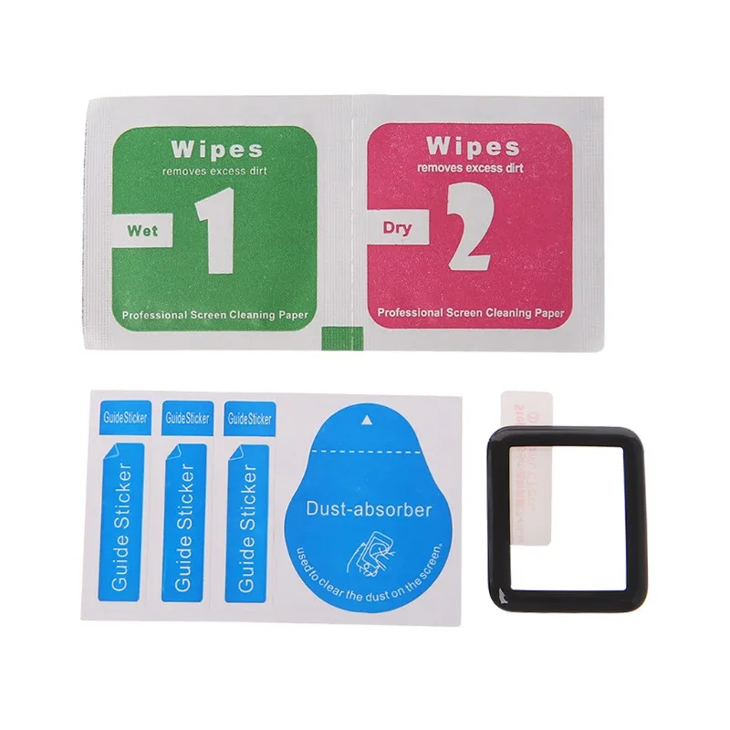 Черный Полный охват циферблата часов Экран защитная пленка 3D изогнутые углеродного волокна с закругленными краями для наручных часов Apple Watch iWatch 1/2/3 38 мм 42 мм - Цвет: Черный