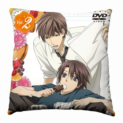 Фиолетовый Аниме Манга Sekai Ichi Hatsukoi 40x40 см чехол для подушки сиденья постельные принадлежности Подушка 001 - Цвет: Фиолетовый