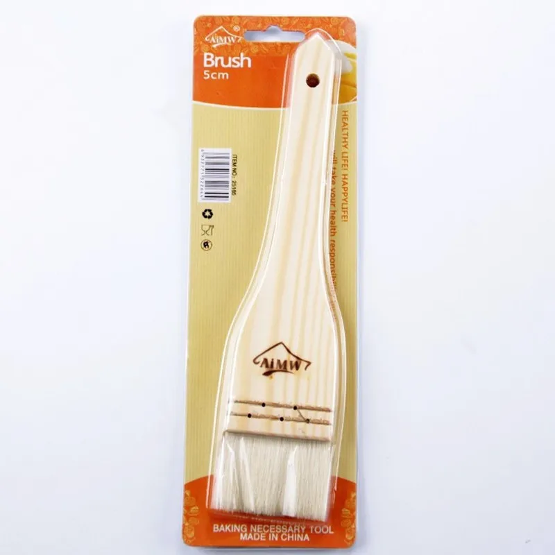 Kitchen accessories Wooden handle Wool brush Non Stick Baking Brush Extruder Liquid Oil Bread Butter Pastry Utensil | Дом и сад
