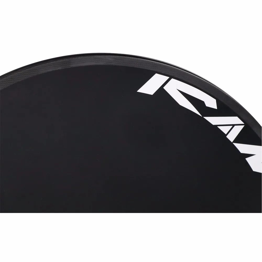 ICAN Bikes диск шоссейные карбоновые колеса для TT велосипед время Трейл трек велосипед Карбоновые трехспицевые колеса clincher 3 к матовый задний DC-01