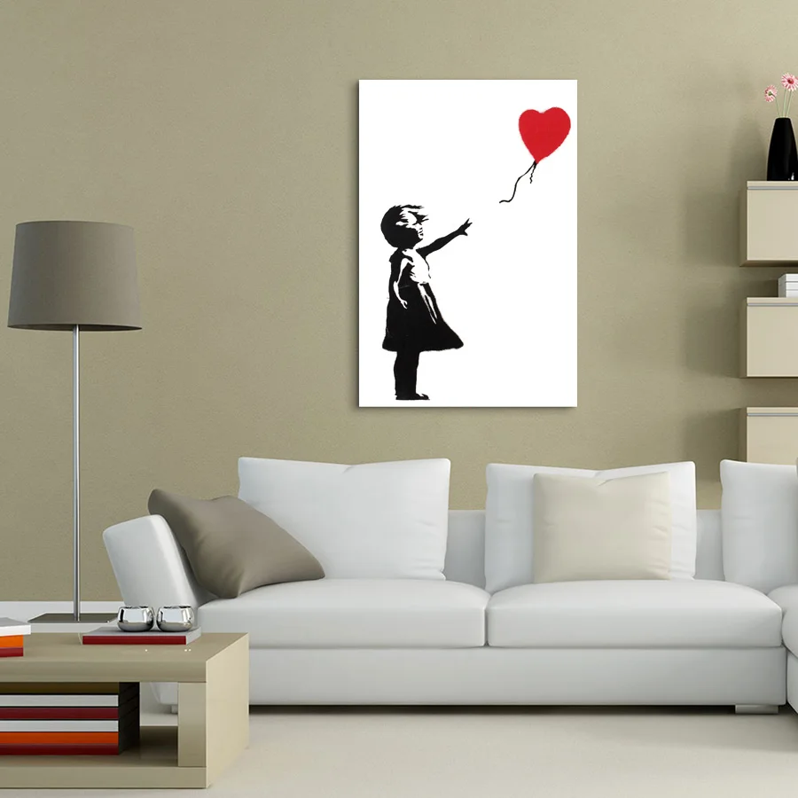 Граффити Тонкий декоративные картины для девочек-подростков с Balloon' картина на