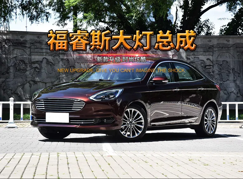 Kowell автомобиль для Ford эскорт фар в сборе модифицированный светодиодный фонарь дневного света светодиодный стример рулевой ксеноновые фары