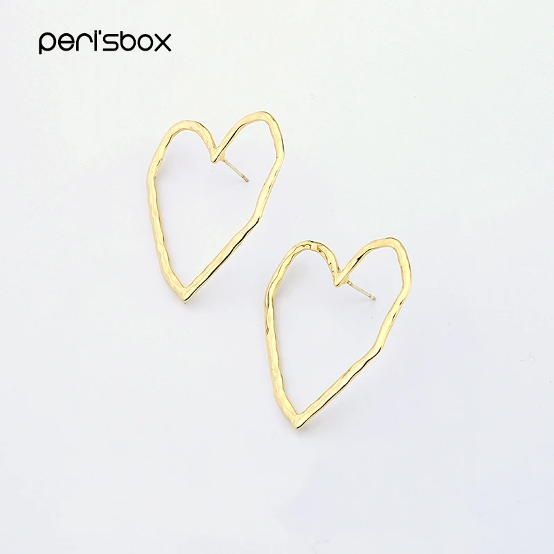 Женские серьги кольца Peri'sBox золотого и серебряного цвета с рисунком молотков