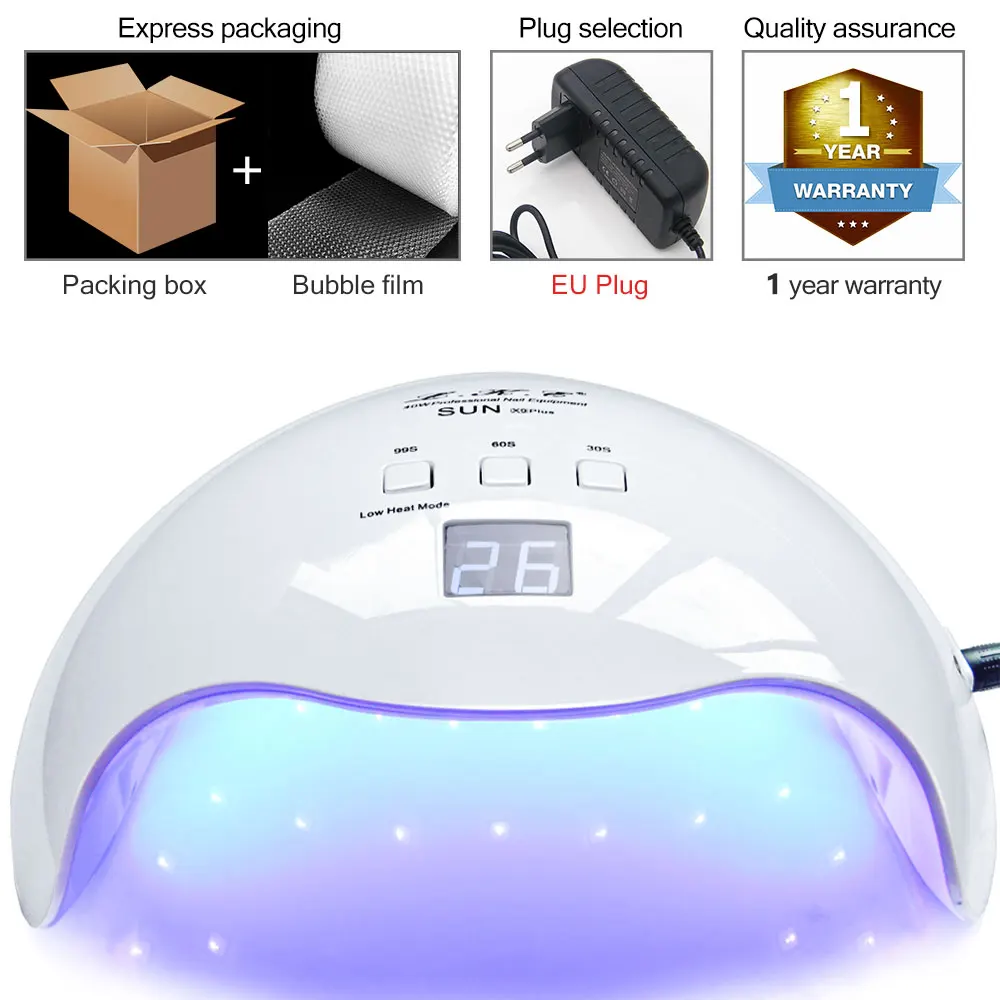 Sun 9x Plus EU Plug LKE SUN Сушилка для ногтей УФ светодиодный светильник для ногтей 10S 30S 60S набор с Автоматическое распознавание устройство может выдержать Расширенный клей светодиодный гель-сушилки для ногтей - Цвет: Sun 9x Plus EU Plug