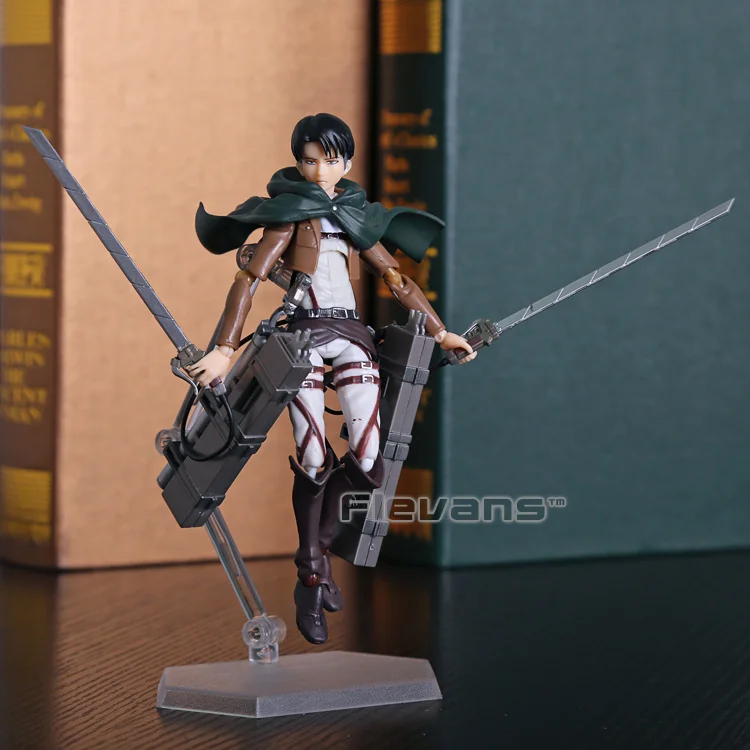 Аниме атака на Титанов Эрен Микаса Аккерман Леви риваиль Figma 203 207 213 ПВХ фигурка модель игрушки