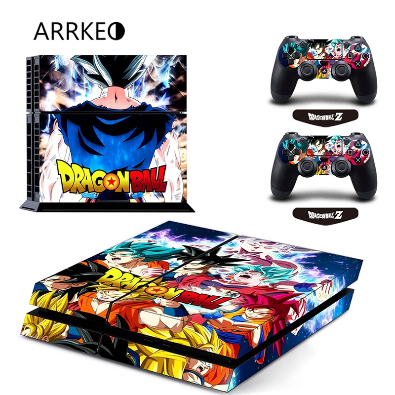 Виниловый чехол ARRKEO Dragon Ball Super Son Goku наклейка для PS4 Sony PlayStation 4 консоль и 2