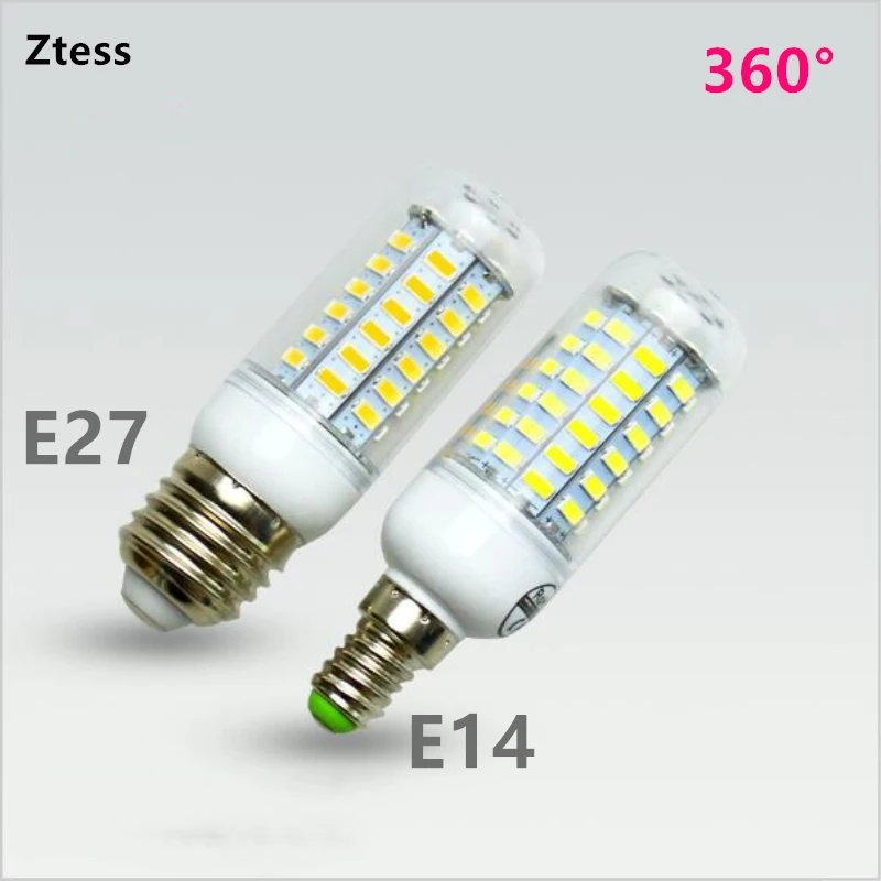 10 шт. Светодиодная лампа E27 E14 5730SMD AC 220 В 24 36 48 56 69 светодиодов светодиодная