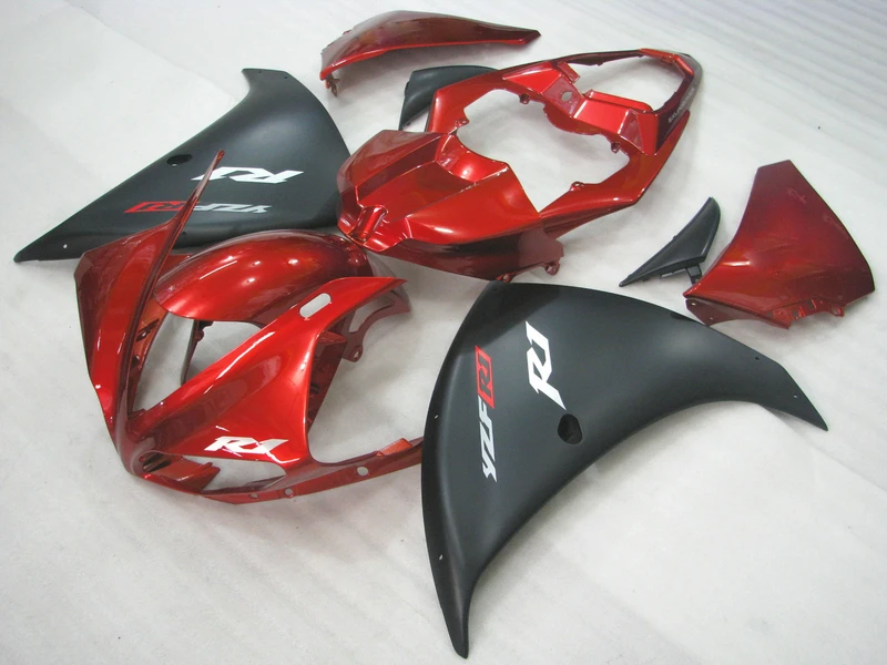Подходит для YAMAHA Обтекатели литья под давлением YZF R1 09 10 11 12 13 14 15 винно красный