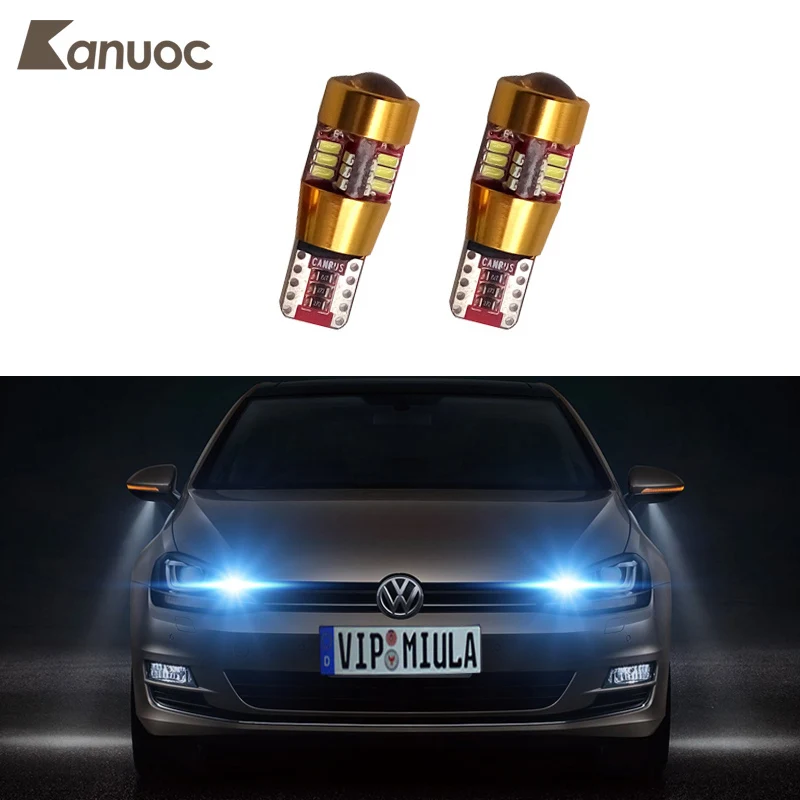 2x T10 W5W Автомобильный светодиодный светильник Canbus для парковки, для VW polo beetle golf 4 5 6 7 passat b5 b6 t5 touran sedan tiguan je