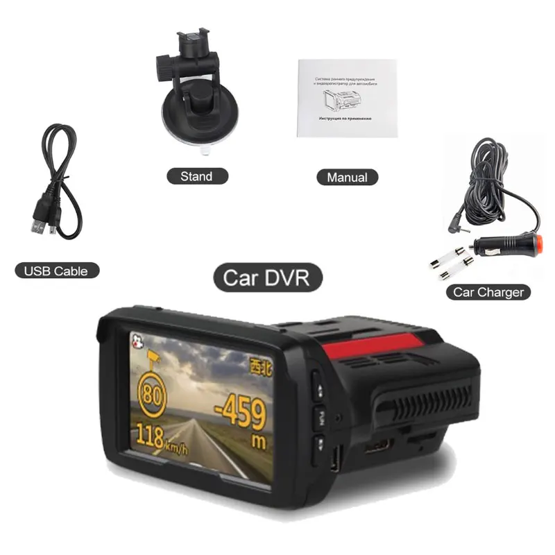 APPICOTCAR 3 в 1 Автомобильный детектор камеры 2 7 &quotFull HD 1080p WDR Speedcam Анти радар s Dash Cam