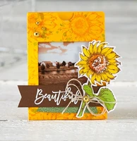 sunflower beauty transparent clear stampcoordinating die for diy scrapbookingcard makingkid christmas fun decoration supplies