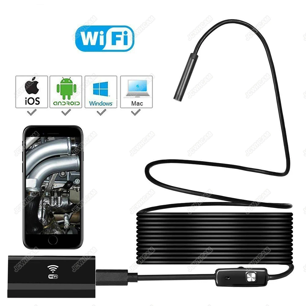 

720P WIFI эндоскоп камера Мини водонепроницаемая Инспекционная камера 8 мм 2MP 1 м 2 м 3,5 м USB эндоскоп бороскоп IOS эндоскоп для Iphone