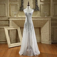 ilovewedding mermaid prom dresses formal tulle v neck crystal beading zipper floor length party bridal gowns cy005