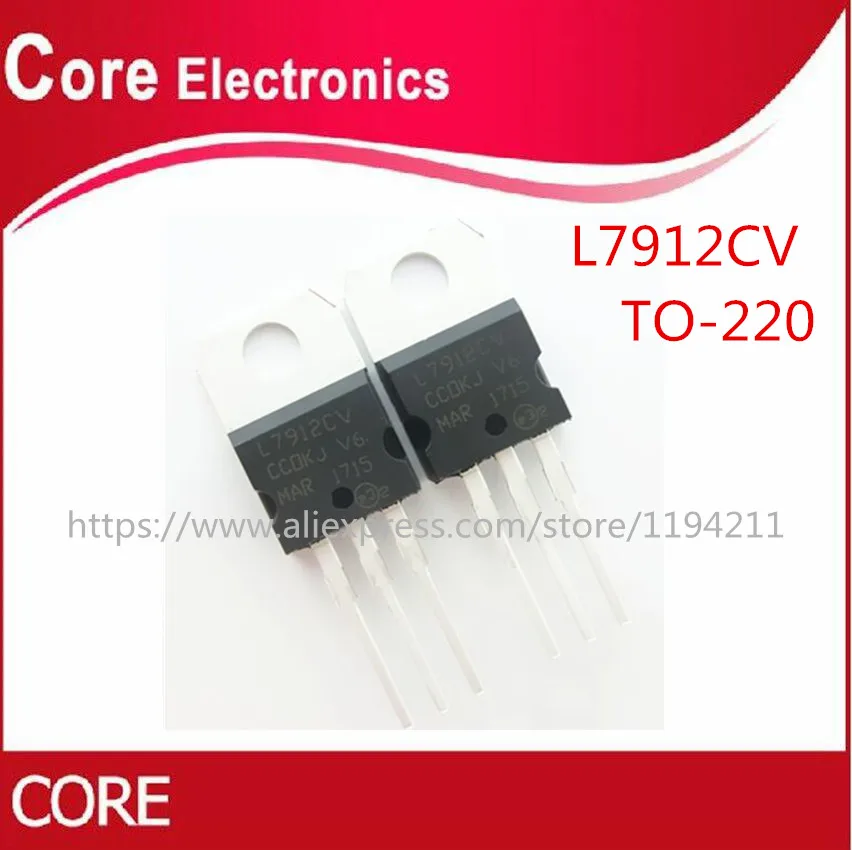 Оригинальная интегральная схема L7912CV TO220 L7912 TO 220 7912 LM7912 MC7912 50 шт.|Интегральные