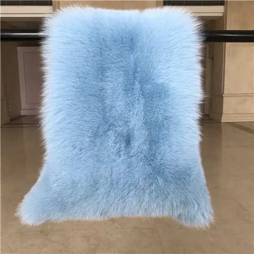 Baby blue Новинка, модное пальто с воротником из натурального Лисьего меха, женская зимняя куртка, пуховое пальто, верхняя одежда, съемная джинсовая куртка, пальто из натурального меха - Цвет: Baby blue