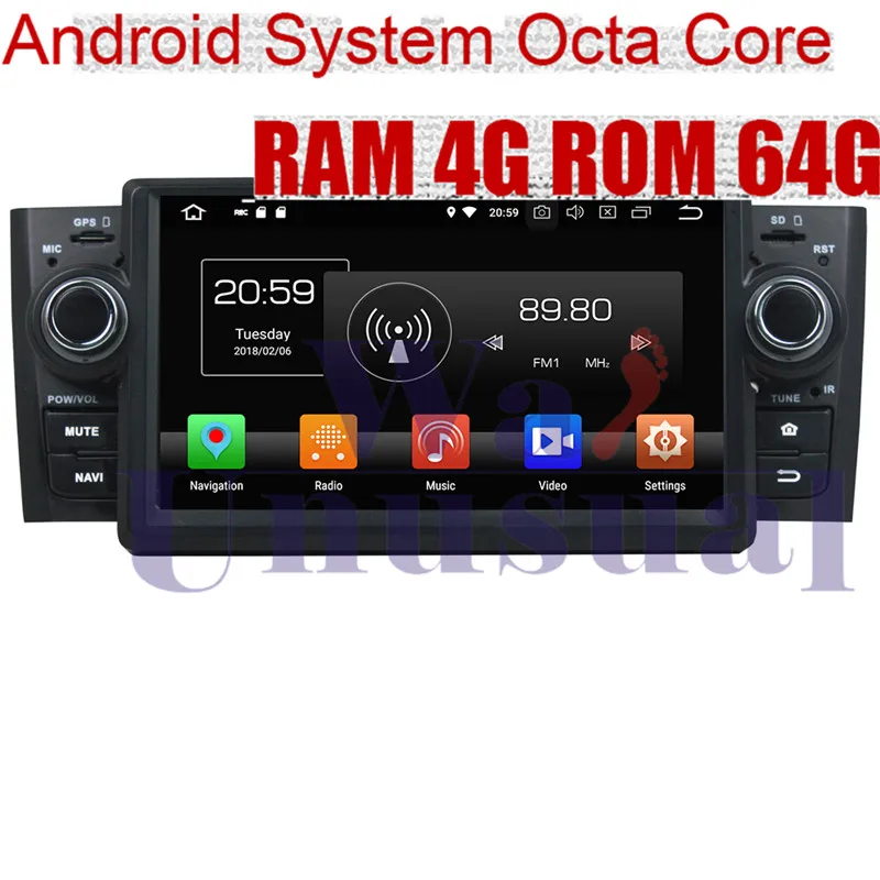 

WANUSUAL 7" Octa Core Android 8.0 GPS Navigation for Fiat LINEA 2007 2008 2009 2010 2011 2012 2013 Stereo DVD Radio Player 2 Din