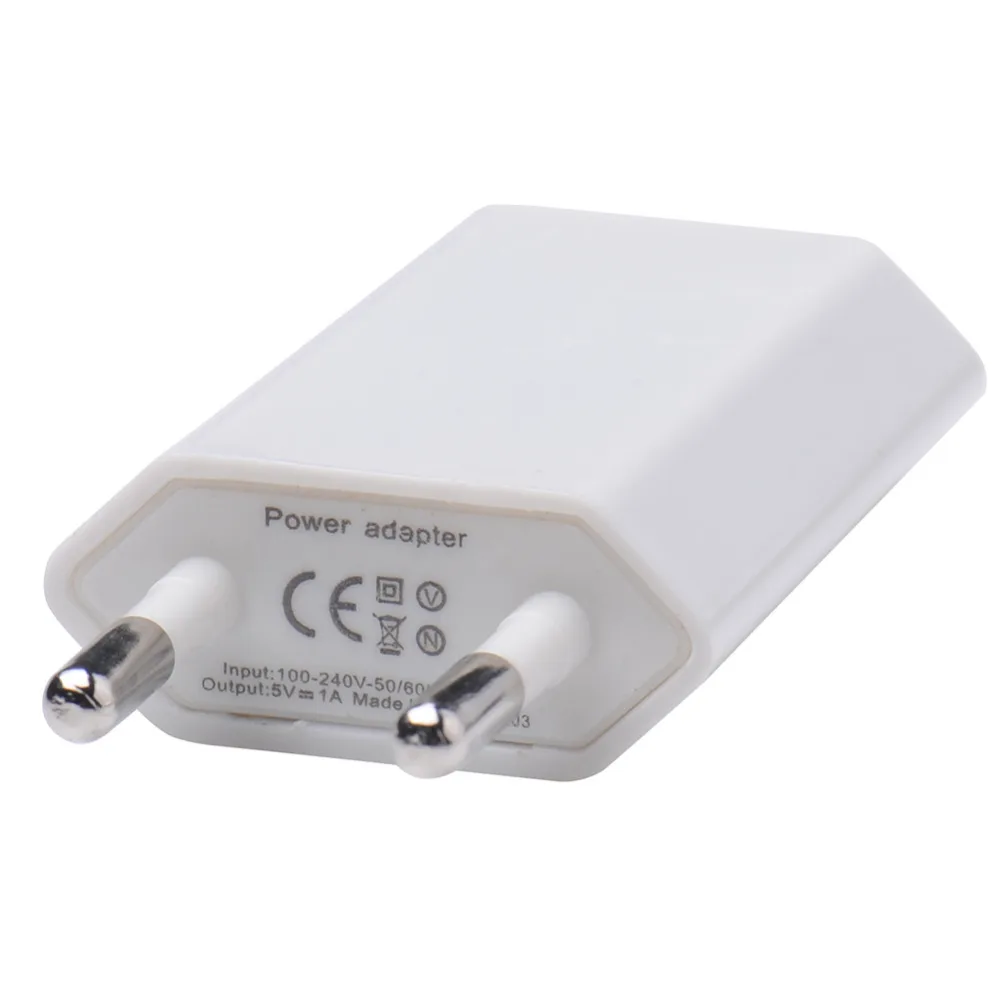 Универсальное дорожное зарядное устройство USB с европейской вилкой настенное 5 В