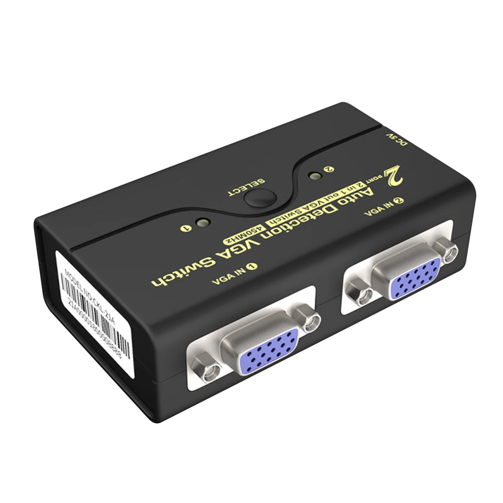 2 шт. Стабильный передачи VGA Splitter прочный данных мониторы синхронизации ноутбука