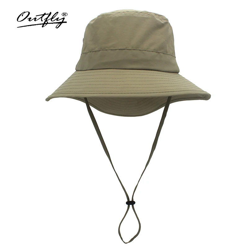 Outfly овальная женская летняя Солнцезащитная шляпа с защитой от ультрафиолета Панама одноцветная полиэфирная быстросохнущая шляпа для путешествий на открытом воздухе - Цвет: Khaki