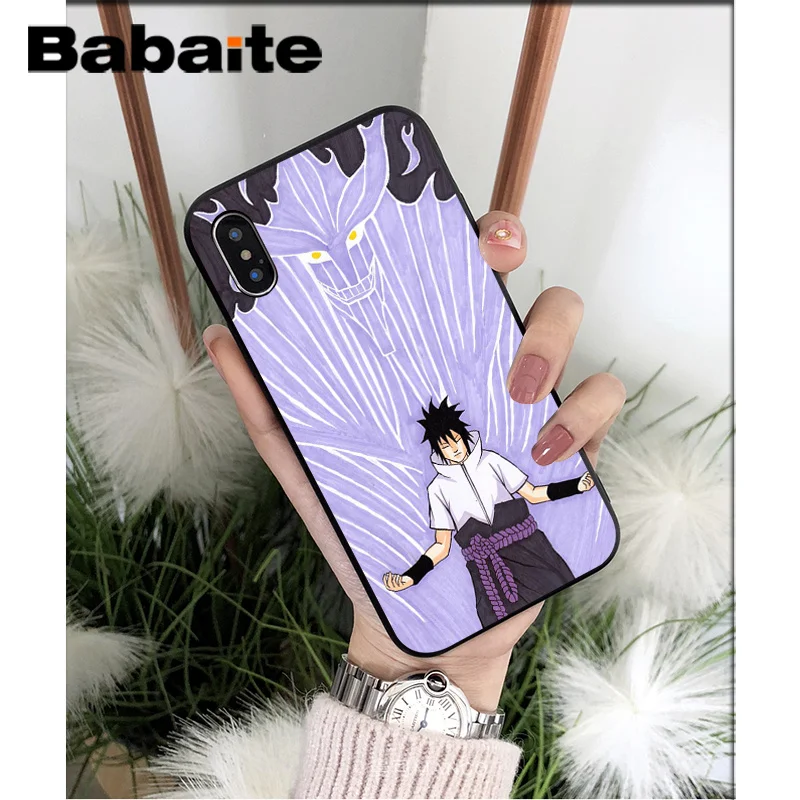 Babaite Аниме Наруто Саске мягкий чехол для телефона из ТПУ чехол для iPhone 7 6 6S 8 Plus 5 5S SE XR X XS MAX Coque Shell - Цвет: A4