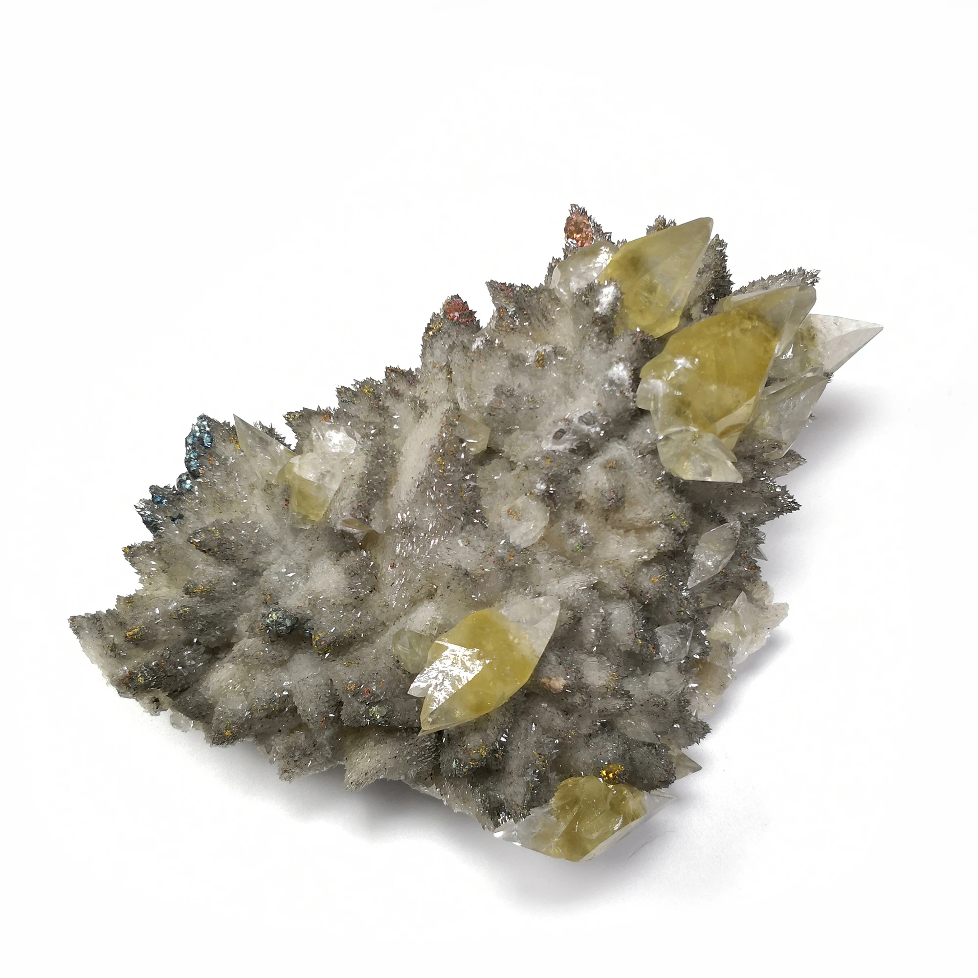 1450g NATURAL Stones and Minerals Pyrite calcite specimens C3-6