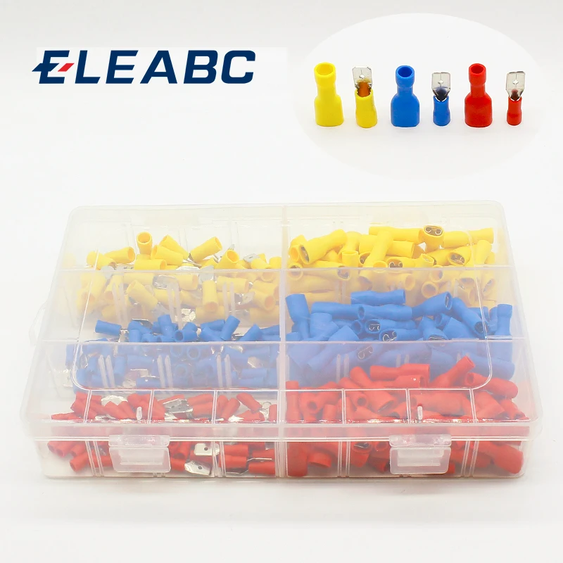 

Клеммы обжимные, красные, синие, желтые, 300 шт.