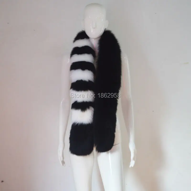 2019 New Arrival SJ767 China Haining Promotion Hot Sale Long Fox Fur Winter Scarf |
