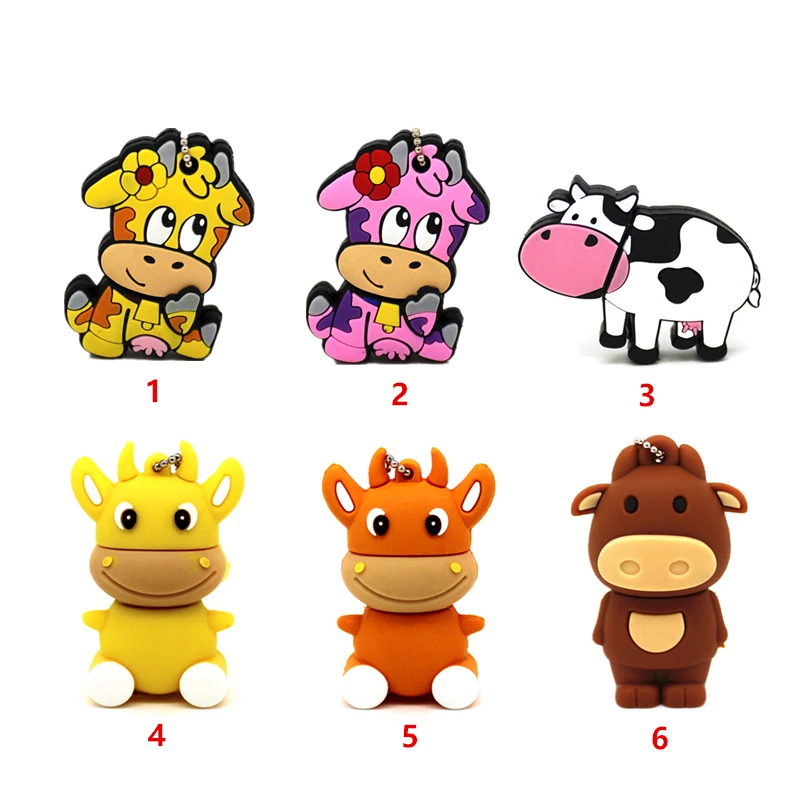 USB флеш накопитель в форме коровы 4 ГБ 8 16 32 64 ГБ|USB флэш-накопители| |