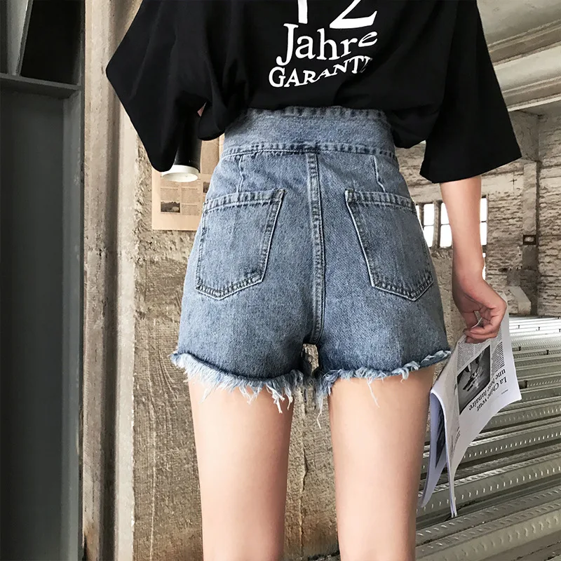 Новинка 2019 женские летние широкие шорты Летние Стильные сексуальные джинсы