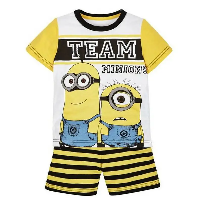Baby Girls Sleepwear Boys Minions Pajamas Suits Cotton Kid Pyjamas Cartoon Toddler Nightwear Clothing Set Soft Children | Детская одежда