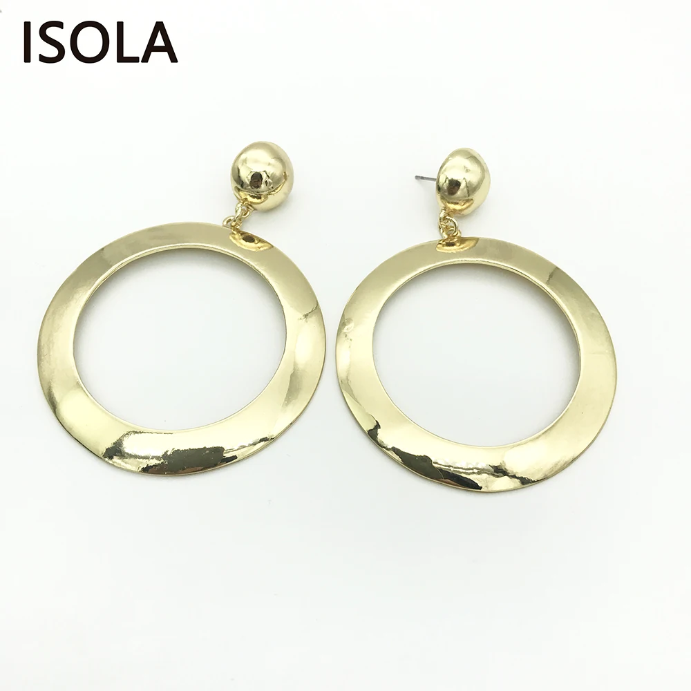 ISOLA Полые блеск поверхности большой Круглый Высокое качество цинковый сплав себе