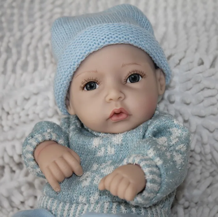 12&quot Reborn boy and girl baby doll for sale in silicone Lifelike cute Lovely Children Gifts Blue Eye Mini Doll Cheap | Игрушки и