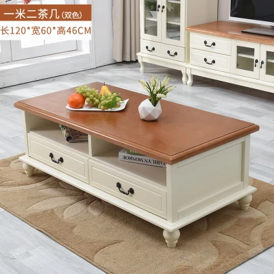 Dichroic Луи Мода твердый деревянный чайный столик мини Гостиная Прямоугольный Европейский ТВ шкаф в сборе - Цвет: Dichroic