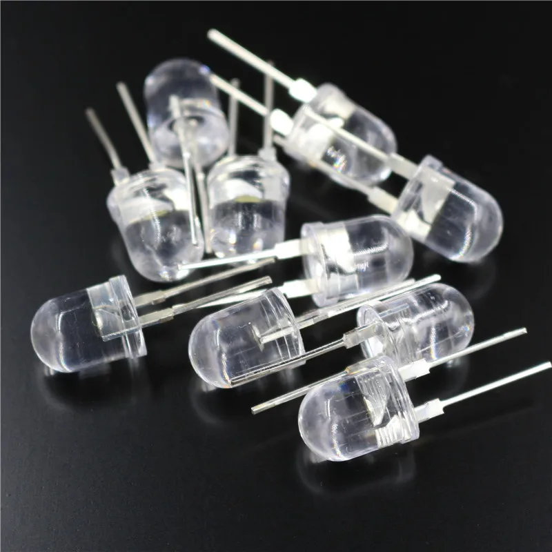 100 шт. Led 10 мм LED теплый белый 0 5 Вт Высокая мощность светодиоды диодный свет 250 кмкд