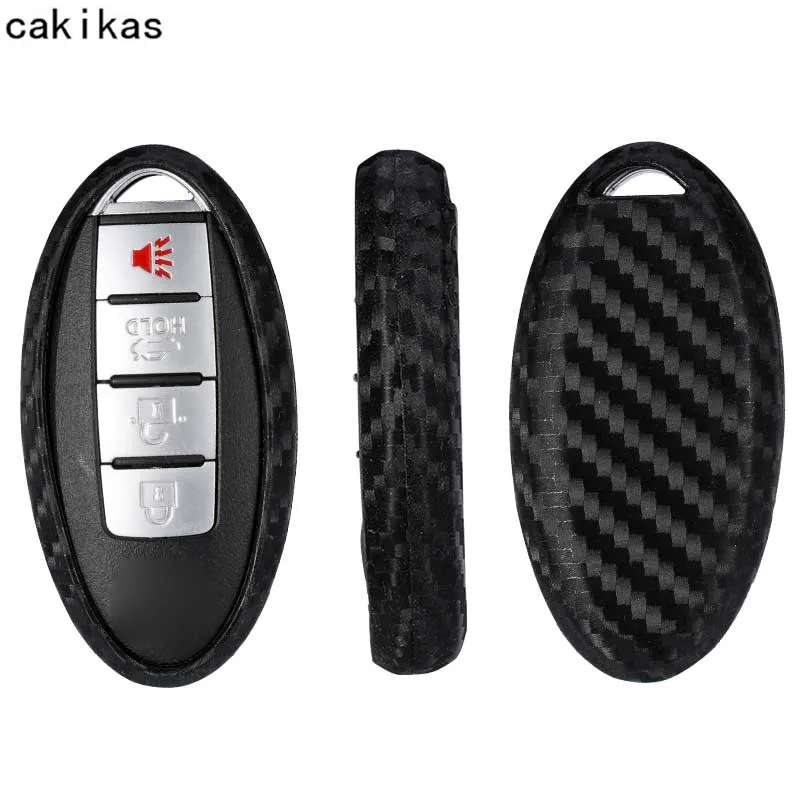 Силиконовый чехол для ключей из углеродного волокна Nissan Altima Maxima Sentra Teana 2007 2012 Smart