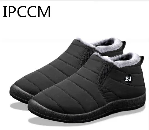 IPCCM/Новая модная мужская зимняя обувь однотонные зимние ботинки с плюшевой