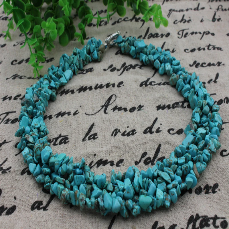 JINSE Stone Fluorite Garnet Coral Opal 5 Layers Chip Beads Necklace Natural BLS104 | Украшения и аксессуары