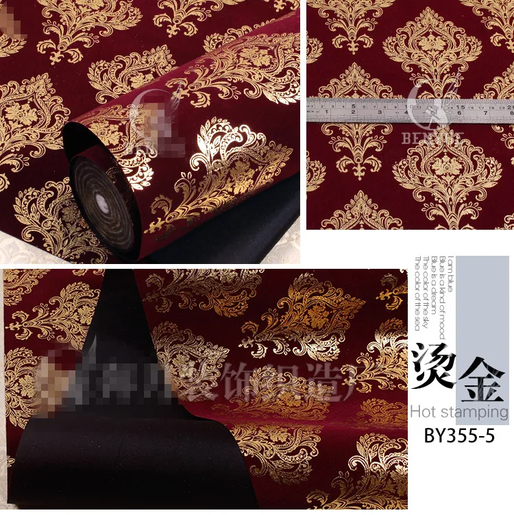 1.37m wide 3d flash wall cloth European wall paper bar wallpaper entertainment hall decoration gold foil metal texture laser