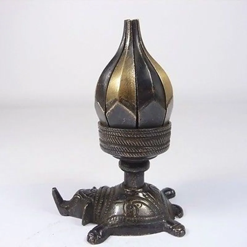 

Винтажные медные подсвечники в форме лотоса ручной работы в азиатском китайском стиле