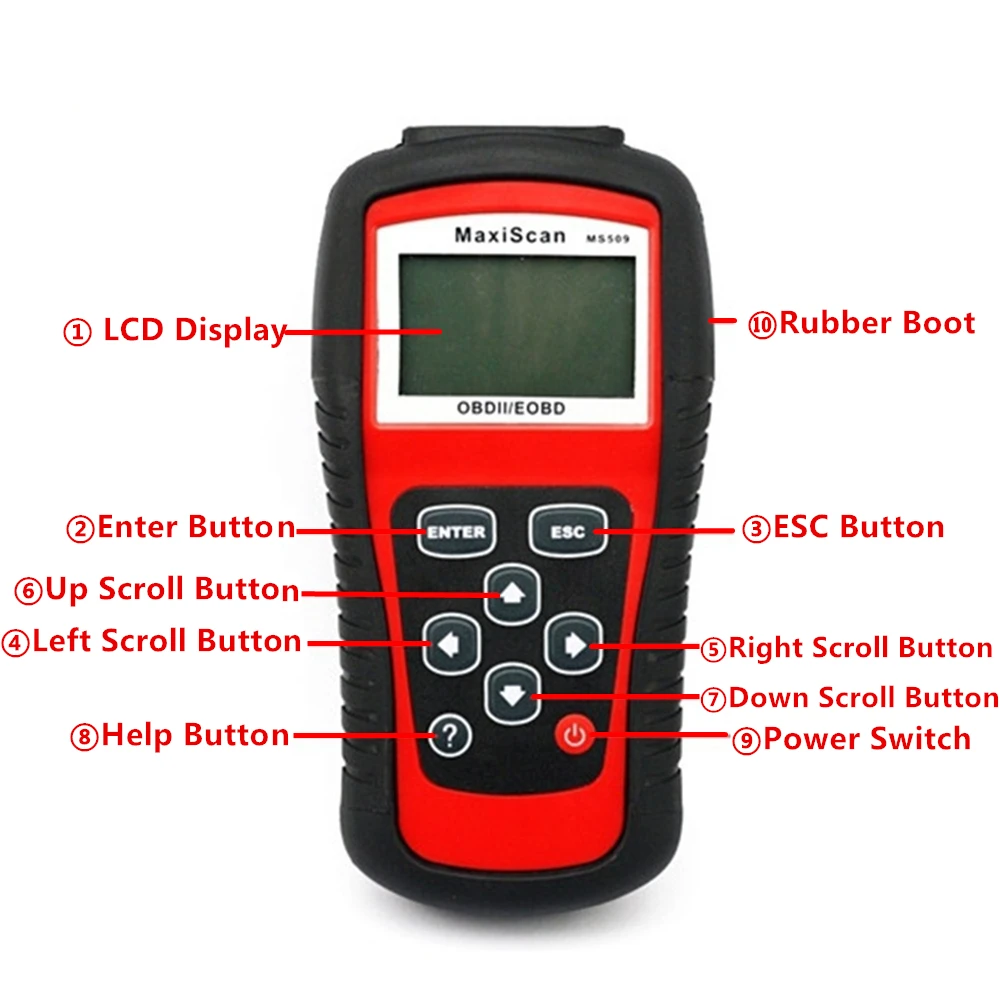 Фото Autel Новый MS509 OBDII автомобильный OBD2 сканер Maxiscan MS509 Автомобильная диагностика многоязычный автомобильный инструмент заводская поставка №3