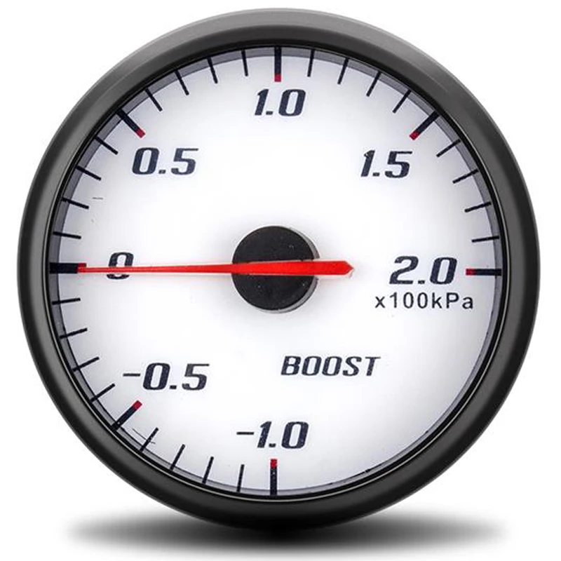 BOOST GAUGE 60 мм Тахометр Boost вакуумная температура воды Температура масла масло пресс напряжение воздуха топливное соотношение EGT датчик черный чехол gps Спидометр - Цвет: BOOST GAUGE