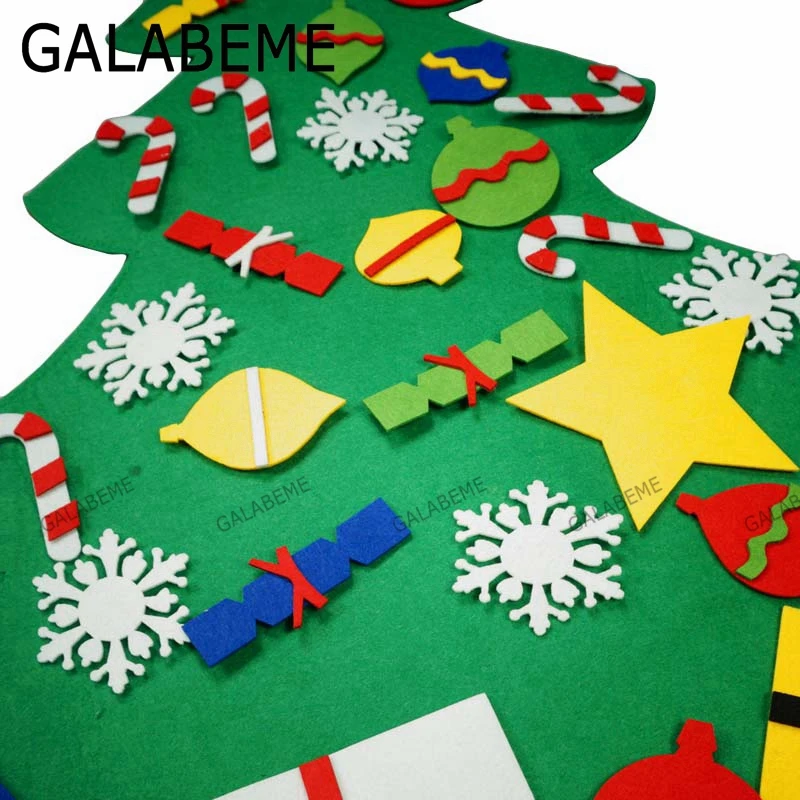 Galabeme 1 компл. DIY чувствовал Рождественская елка с украшениями Новый год дверь