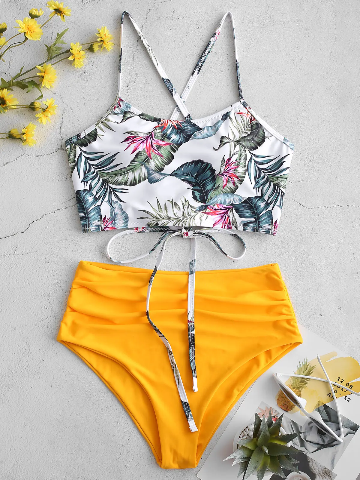 ZAFUL Бикини 2019 Танкини Control Tummy с шнуровкой и купальниками Купальники Купальник