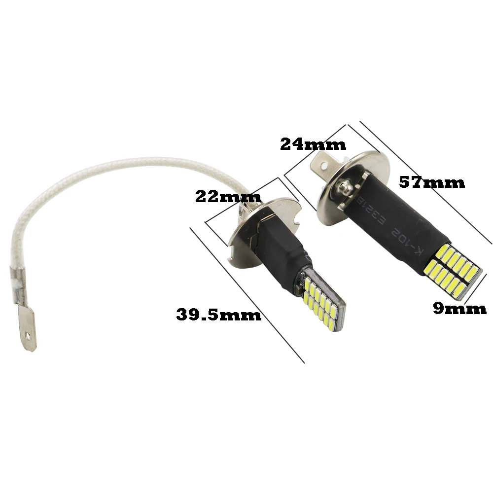 YSY 20X H1 H3 автомобильный противотуманный светильник 4014 SMD авто лампочка 24 Led Мощный