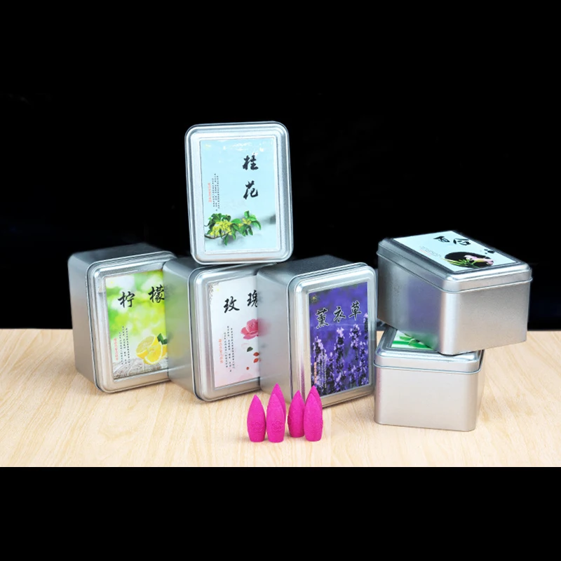 70 шт. железная коробка большого размера конусы для благовоний с обратным потоком